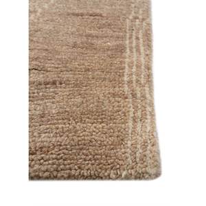 พรมขนสัตว์ถักมือสีเบจน้ำตาล ขนาด 10 มม. ลายแบบนามธรรม สำหรับห้องนั่งเล่น พรมปูพื้นห้องโถงรูปทรงสี่เหลี่ยมผืนผ้า - Product Image 4