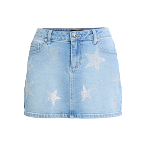 Fournisseur du Bangladesh Jupes en jean délavé mini grande taille pour femmes Jupes personnalisées à la mode de qualité supérieure pour les femmes - Product Image 1