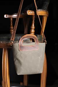 Sacs fourre-tout en toile élégants et robustes pour femmes avec sacs à main en cuir à fermeture éclair et bretelles pour le travail et les LCTG-0071F de voyage - Product Image 5