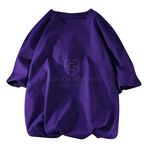 T-shirts pour hommes 100% coton, à épaules tombantes, surdimensionnés - Impression personnalisée en gros, séchage rapide et respirant - Product Image 1