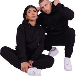 Vente en gros de sweats à capuche personnalisés survêtement uni décontracté jogging chaud et doux survêtements fitness broderie survêtements en coton ensembles pour hommes - Product Image 2
