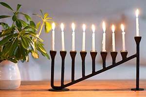 Portavelas de Menorah de Navidad ecológico hecho a mano de alta calidad para decoración del hogar soporte de vela de cena de boda de Metal - Product Image 2