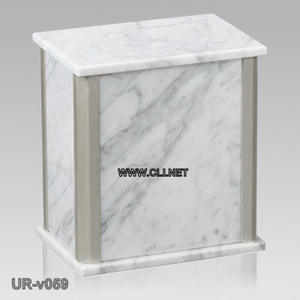 Urna de cremación de estilo americano chapada en oro de mármol negro azabache al por mayor calidad superior con diseño elegante - Product Image 4