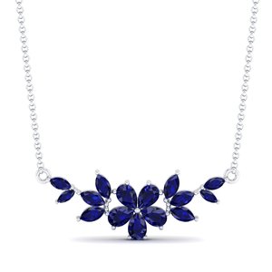 REYES-Pendentif moissanite en or 14 carats, 18 carats, 22 carats, saphir bleu, style tendance, bijoux vintage géométriques pour femmes - Product Image 4