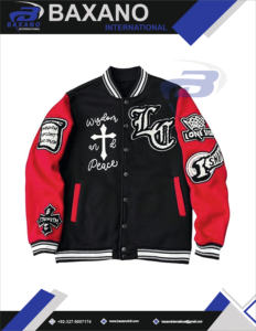 Vestes pour hommes Urban Street Bomber Jacket Hommes Hiver Broderie Lourde Réversible Coupe-Vent Avant Logo Fermeture À Glissière Veste - Product Image 5