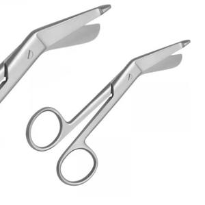 Tijeras para Vendas Lister de Acero Inoxidable, Rectas y Curvas, Tijeras Médicas para Trauma y Cirugía, 14.5 cm - Product Image 3