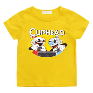 T-shirt de jeu Cuphead pour enfants, matière jersey 100% coton - Product Image 1