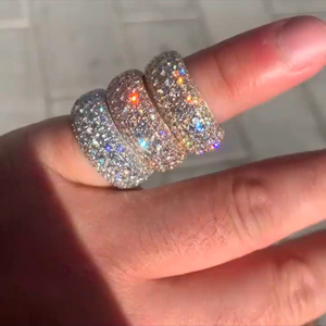 RB Gems Bague en argent sterling 925 pour homme Meilleur rappeur populaire 'Heart Break Love' Hip Hop Pave Clear Moissanite pour mariage glacé - Product Image 4