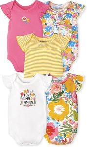 Offerta Primaverile ed Estiva: Set di <span class=keywords><strong>5</strong></span> Body per Neonati Unisex in 100% Cotone, Motivo Tinta Unita, 0-3 <span class=keywords><strong>Mesi</strong></span> - Product Image 5