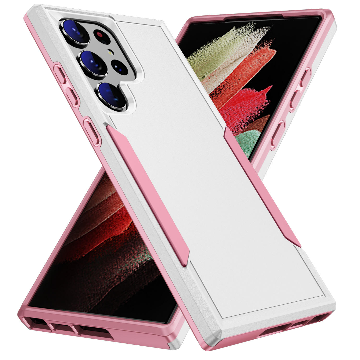 ขาว + ชมพู