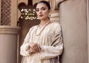 Señoras paquistaníes Salwar Kameez trajes de invierno Jacquard de alta calidad modelo étnico moderno cuero genuino elegante para adultos indio - Product Image 3