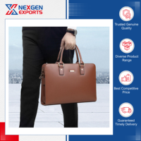 Maletín Ejecutivo Resistente de Primera Calidad, Marca Nexgen Exports, Impermeable, de Cuero PU con Forro de Poliéster y Cierre de Cremallera