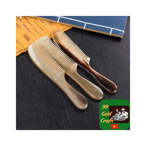 หวีเขาควายทำมือหวีเคราขัดวัสดุเขาธรรมชาติหวีติดทนนานสำหรับการค้าปลีกและขายส่ง - Product Image 2
