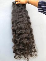 100% mentah tidak diproses Indian candi keriting kutikula mesin selaras Double Weft tunggal Donor terbaik penjualan laris ekstensi rambut manusia