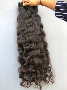 100% brut non transformé indien Temple bouclés cuticule aligné Machine Double trame unique donneur meilleure vente chaude Extension de cheveux humains - Product Image 3