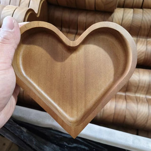 Platos de cerámica para servir en forma de corazón de gama alta elegante esmalte suave vajilla de madera duradera para Postres de Sushi restaurantes - Product Image 1