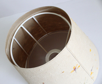 Lampe en papier de chanvre naturel moderne avec base en marbre et en fer, abat-jour décoratif pour la maison