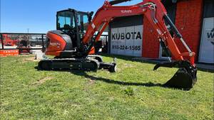 Mini-excavatrice Kubota KX057-5 d'occasion de haute qualité et abordable, livraison rapide disponible, excavatrice sur chenilles de qualité supérieure - Product Image 6