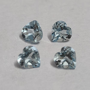 Aigue-marine naturelle propre 6x6mm en forme de coeur coupe meilleure qualité bleu aigue-marine coeur facette 0.73 cts pierres précieuses pour la fabrication de bijoux - Product Image 2