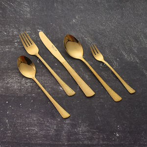 Premium Quality <b>Gold</b> Color Flatware <b>Set</b> for Wedding and Banquets Eco Friendly 6 person <b>Cutlery</b> <b>Set</b> with Low Price - Product Image 4