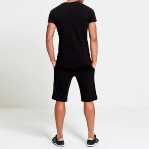 Jersey de algodón hasta la rodilla para hombre, conjuntos de entrenamiento deportivo con diseño de logotipo personalizado, ropa deportiva de verano para adultos, técnicas impresas - Product Image 4