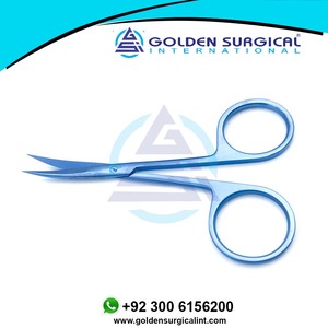 Tijeras de Titanio Oftálmicas para Suturas, Rectas/Curvas, Instrumento Quirúrgico Cosmético Dental de Alta Calidad - Product Image 5