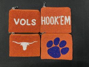 Pochette à monnaie brodée avec fermeture éclair, ornée de perles de rocaille, motif artistique, petite pochette à monnaie perlée multifonction pour femme, usage quotidien, jour de match - Product Image 3