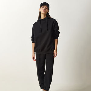 Conjuntos de chándal de material de algodón y poliéster de talla grande para mujer, conjuntos de chándal personalizado de manga larga informal para mujer, venta al por mayor - Product Image 1