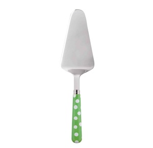 Serveur de gâteau en acier inoxydable élégant personnalisé avec poignée en résine de style vert et blanc fait à la main au meilleur prix - Product Image 1