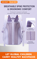 SUN EIGHT Sac à dos Ita Bag de style coréen pour filles et adolescentes, sac à dos imperméable pour l'école primaire, modèle 8652