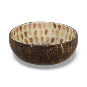 ชามมะพร้าวเคลือบมุกทำมือ ฝังเปลือกมะพร้าวธรรมชาติ เป็นมิตรกับสิ่งแวดล้อม ของตกแต่งบ้าน - Product Image 2