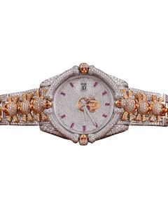 Montre Hip Hop élégante ultra luxueuse personnalisée avec crâne entièrement serti de diamants en moissanite mécanique automatique - Product Image 1