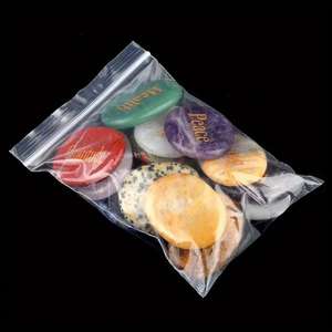 Juego de piedra grabada de cristal curativo energía positiva riqueza amor fuerza protección Chakra espiritual Palma preocupación regalo - Product Image 5