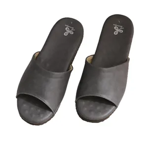 Vero&nique gray pvc emulsion silent bedroom slippers