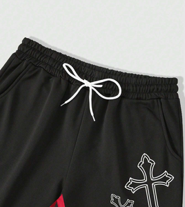 Survêtements pour hommes dtg dtf imprimer survêtement de gym élégant deux pièces décontracté slim fit tenue de jogging athlétique polyester 2025 - Product Image 5