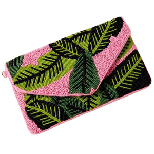 Nouvelle conception, magnifique feuille, broderie perlée artisanale, élégante, fantaisie, luxueuse, tendance, personnalisée, couleurs mélangées, CLUTH - Product Image 6