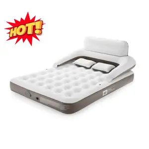 Matelas pneumatique double simple EZ King Size imperméable pour le camping, lit gonflable avec pompe électrique automatique intégrée