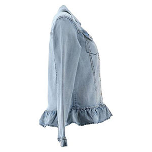Wholesale Price Casual Washed Denim <b>Jackets</b> for <b>Men</b> High Quality Blue Regular Hooded Varsity <b>Jacket</b> 100% Cotton <b>Summer</b> Ronpex - Product Image 3