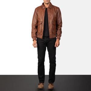 Chaqueta de Cuero para Hombre de Color Sólido, Estilo Casual, Chaqueta de Motociclista Elegante, Cómoda, Hecha en Pakistán, Chaqueta de Moda Personalizada para Hombre - Product Image 1