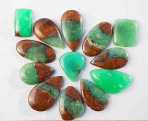 <b>Natural</b> Green Chrysoprase Cabochon <b>Stone</b> High Quality Color Play Third Party Certified Selected for Fine Jewelry Craft Fresh - Product Image 2