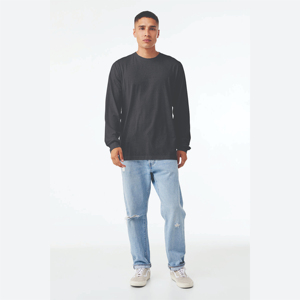 เสื้อยืดคอกลมสำหรับผู้ชายผ้าคอตตอน100% มีรอยสำลีทรงหลวมมีโลโก้ออกแบบได้ตามต้องการ - Product Image 4