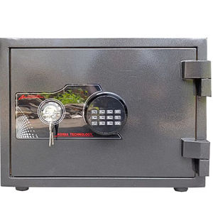 HOSHANG SAFE Mini Caja Fuerte de Acero Digital con Acabado Pulido, Cerraduras de Llave y Contraseña Impermeables para Uso Doméstico y Bancario, 1 Unidad - Product Image 1