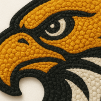 Patchs en feutre chenille non tissé 3D brodés sur mesure |   Badges style Letterman en peluche à coudre pour chapeaux, vêtements d'équipe et uniformes