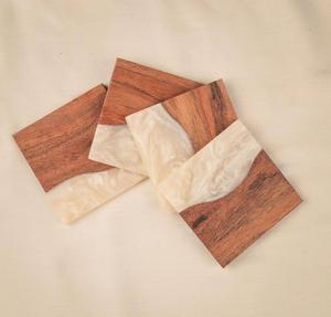 Juego de posavasos de taza de té de madera de gran oferta de calidad única con soporte esmalte impreso juego de posavasos de taza de alta calidad a precio mayorista - Product Image 4