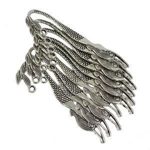 Marque-page en alliage d'argent, style antique vintage, marqueur de livre en métal, papeterie élégante, cadeau pour les amateurs de livres - Product Image 3