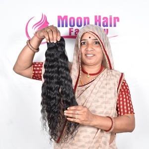 Fabricant de cheveux naturels bon marché, lot de cheveux bouclés non traités, fournisseur en gros, cheveux humains vierges indiens, cuticules alignées par l'exportation - Product Image 5