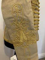 Tunique de style uniforme de hussard napoléonien tressée dorée brodée Pelisse Jimi Hendrix veste pour homme