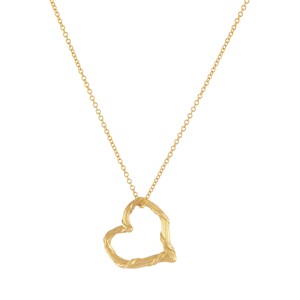 Pendentif en laiton pour le cou, pendentif en forme de cœur, plaqué or, tendance moderne, bijoux de génération - Product Image 1
