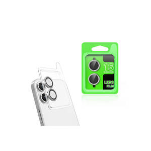 Protecteur d'objectif d'appareil photo en verre trempé métallique de haute qualité SENK CL-07, argenté, pour Apple iPhone 16 - Product Image 1