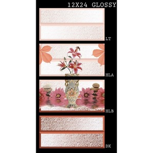 กระเบื้องเซรามิคลายดอกบัวอาราบิกขนาด300X600มม. 12X24ดีไซน์ดิจิตอลสมัยใหม่สำหรับภายในห้องนั่งเล่นซาอุดิอาระเบีย - Product Image 2